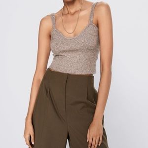 Zara wool blend crop top